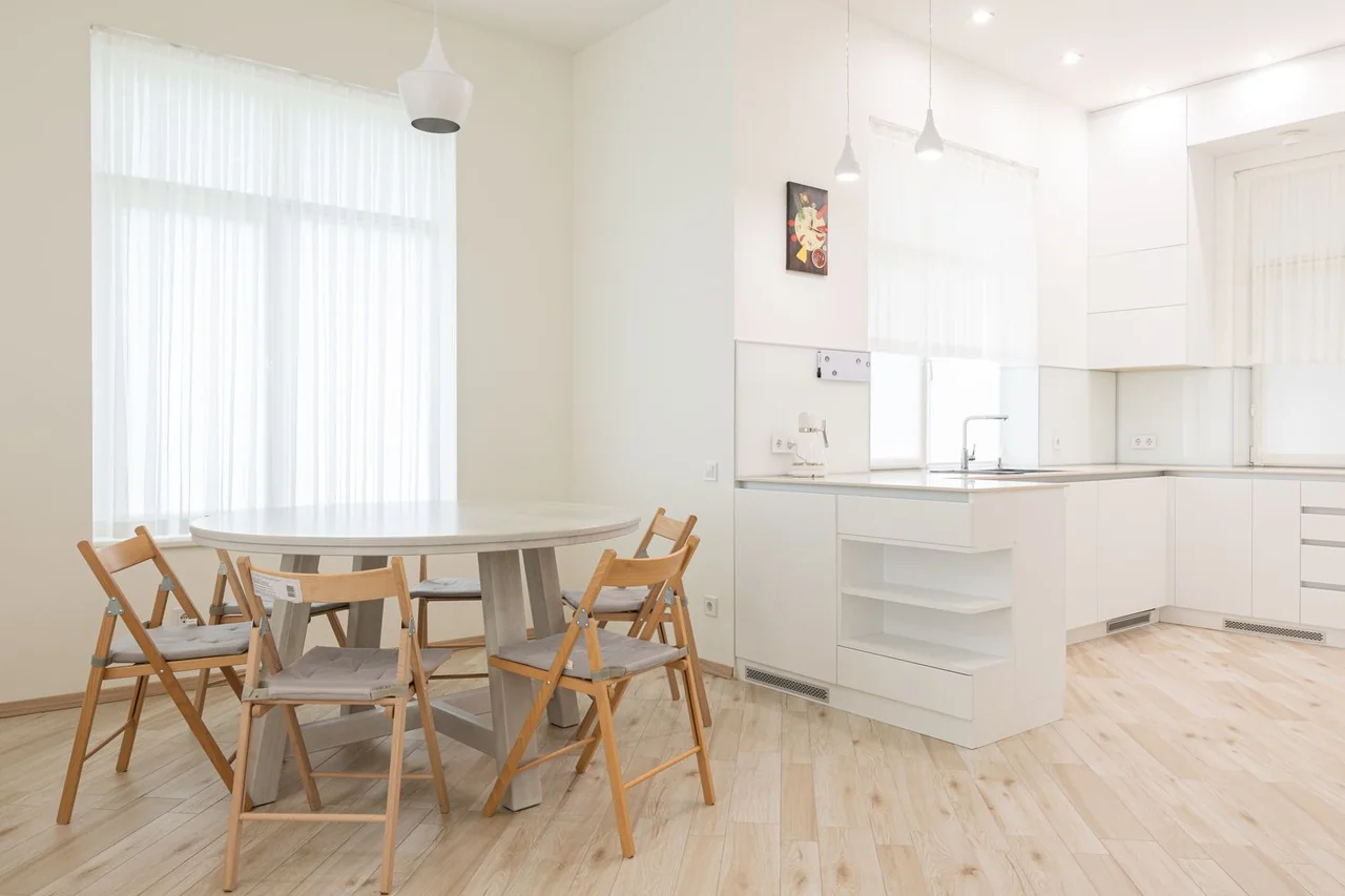 Fresh and bright dining area